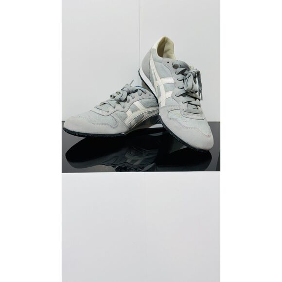 Rare Onitsuka Tiger Serrano Linen 23.5 Sneaker. 8.5M 10W. Grey/Lilac Opal/White - Picture 6 of 13